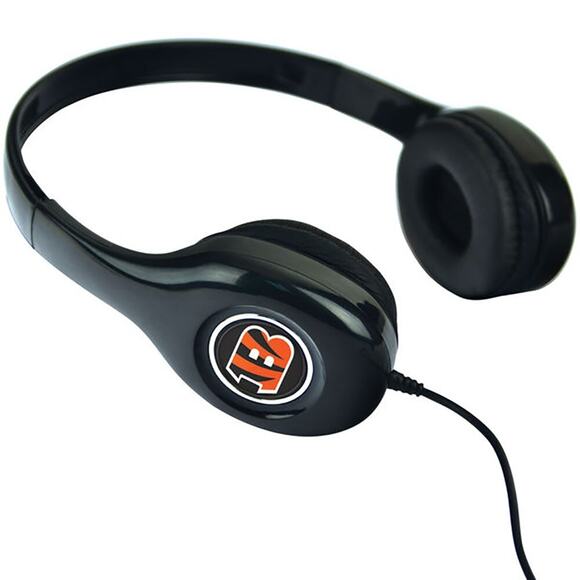 NFL Cincinnati Bengals Stereo Headphones Team Logo Cell Tablets Laptops New Plug - Picture 3 of 3